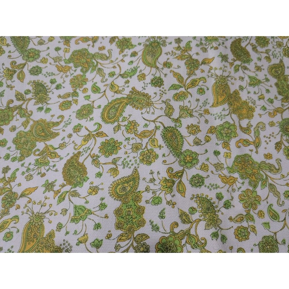 Paisley Fabric Heavy Weight Home Decor 3yds x 44" 1970s Joseph Goldinger Fabrics